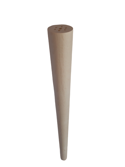 Noga buk natura stożek toczony 45x20 h 300 mm