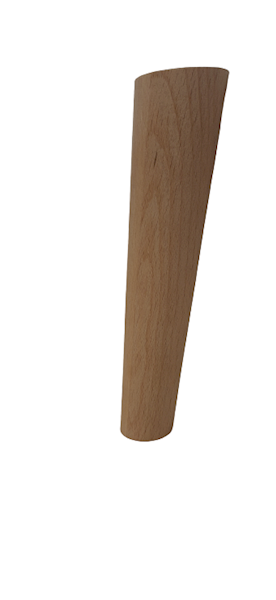 Nóżka do mebli buk natura skośna 40x20 h 120 mm