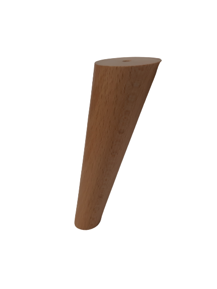Nóżka buk natura stożek skośny 40x20 h 180 mm