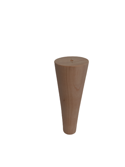 Noga buk natura stożek toczony  40x20 h 180 mm