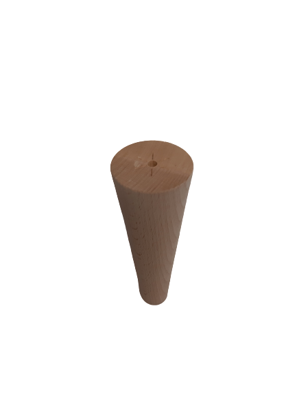 Noga buk natura stożek toczony 60x30 h 250 mm
