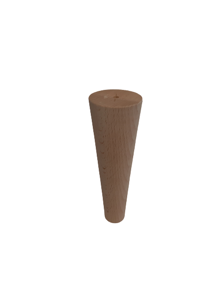 Noga buk natura stożek toczony 60x30 h 200 mm