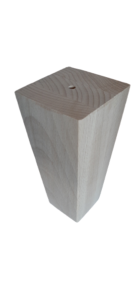 Noga z drewna buk natura klin 70x70/45x45 h 100 mm