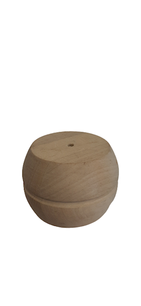 Noga drewno buk natura baryłka frez fi 55 h 50 mm