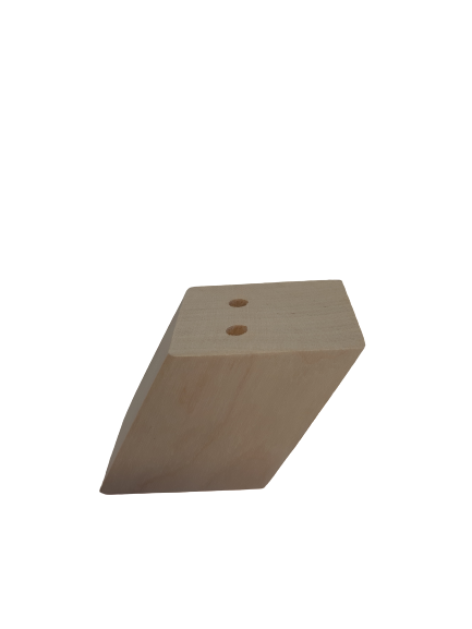 Noga buk natura prostokąt ścięty 60x50 h 50 mm