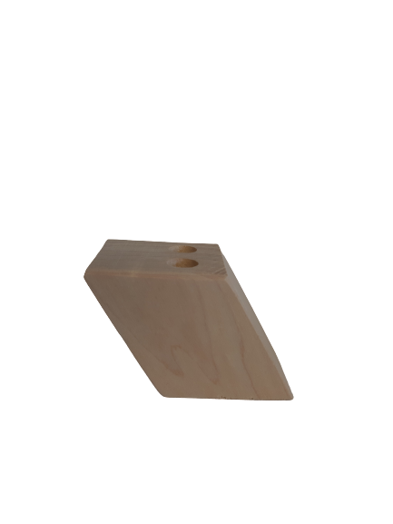 Noga buk natura prostokąt ścięty 60x50 h 50 mm