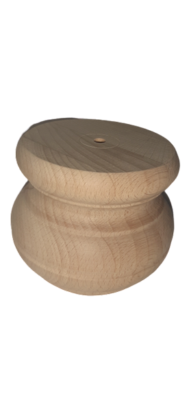 Noga drewno buk natura baryłka 80x70  h 80 mm