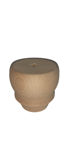 Noga drewno buk profil 80x55 h 80 mm