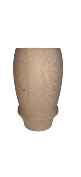 Noga z drewna buk natura profil 75x55 h 140 mm