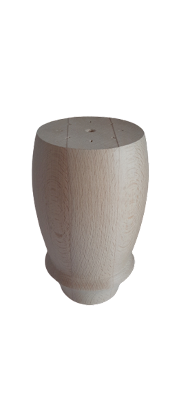 Noga z drewna buk natura profil 75x55 h 140 mm
