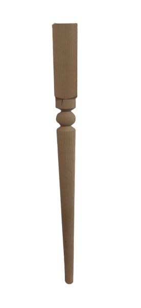 Noga do stołu buk natura 50x50/Fi 25 mm h 750 mm