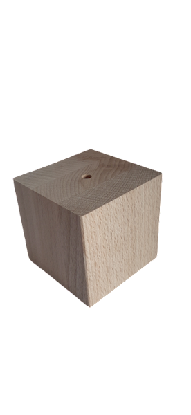 Noga z drewna buk natura SŁUPEK 70x70 h70 mm