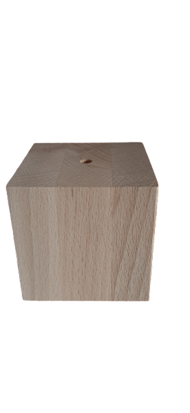 Noga z drewna buk natura SŁUPEK 70x70 h70 mm