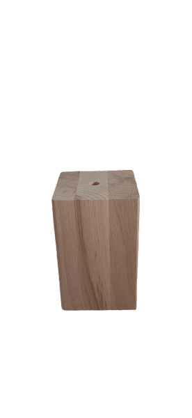 Noga z drewna buk natura SŁUPEK 50x50 h 80 mm
