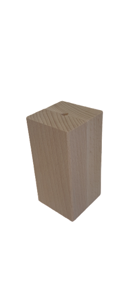 Noga z drewna buk natura SŁUPEK 50x50 h 100 mm