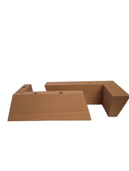 Noga buk natura narożna skośna 215x130  h65mm