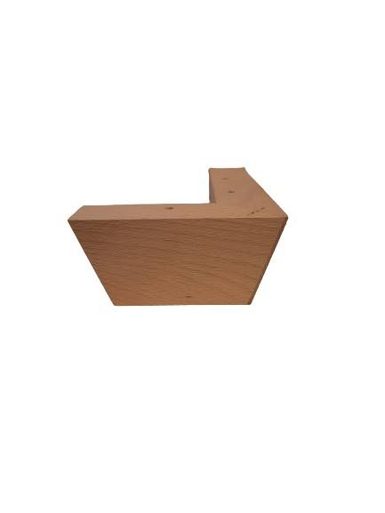 Noga buk natura narożna skośna 215x130  h65mm