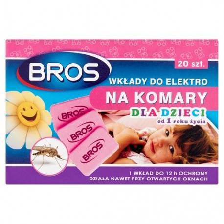 BROS wkłady do elektrofumigatora dla dzieci 20szt