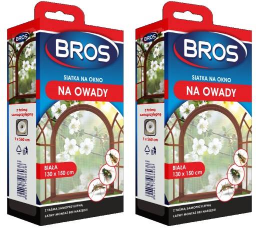 BROS SIATKA NA OKNO CZARNA 130X150
