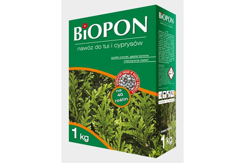 BIOPON nawóz do tui, cyprysów gran 1KG