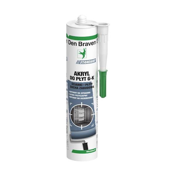 DEN BRAVEN ACRYL-GK BIAŁY DO PŁYT GIPS-KART.310ML