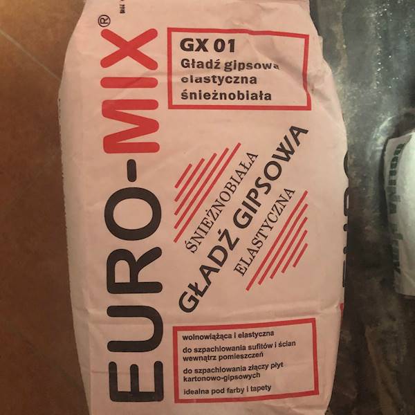 EUROMIX GŁADŹ GIPSOWA BIAŁA 5KG