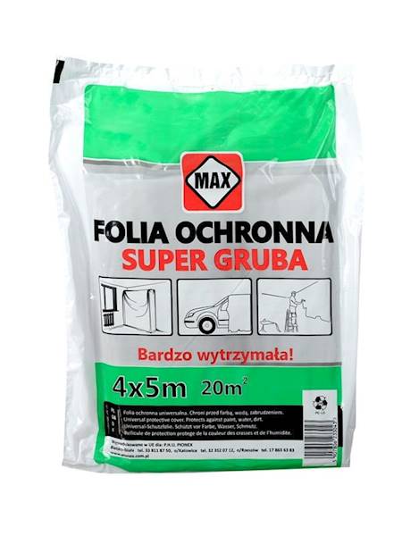 FOLIA MALARSKA 4X5m  SUPER GRUBA /ZIELONA/