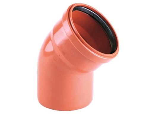 KOLANO kan. PVC DN 110-45 stop