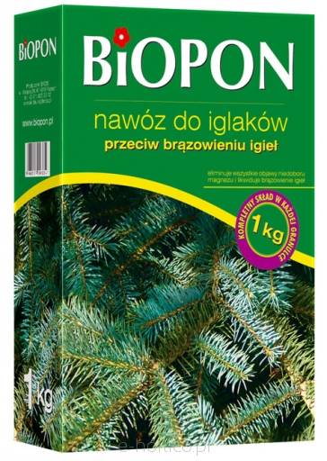 BIOPON nawóz do iglaków przeciw brąz. igieł 1kg