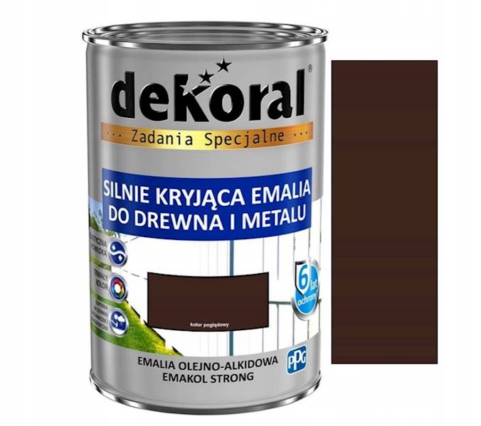 EMAKOL FTALOWY BRĄZOWY  0,9 L DEKORAL