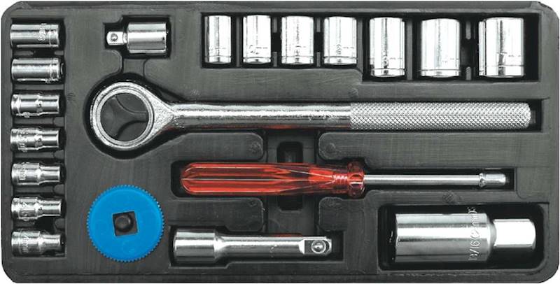 KLUCZE NASADOWE 20SZT (4-21mm 1/4"  3/8")