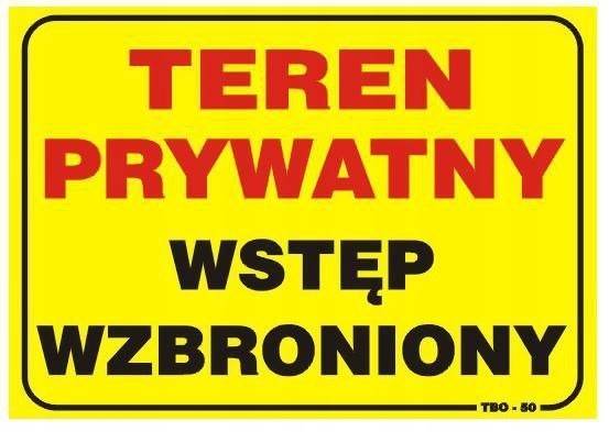 TABLICA "TEREN PRYWATNY" 35X25