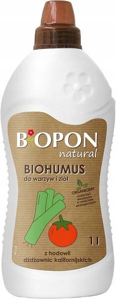 BIOPON nawóz BIOHUMUS DO WARZYW I ZIÓŁ 1L