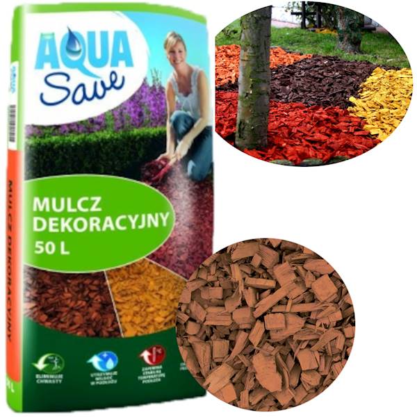 MULCZ DEKORACYJNY BRĄZOWY AQUA SAVE 50L