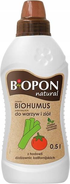 BIOPON nawóz BIOHUMUS DO WARZYW I ZIÓŁ  0,5l
