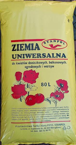 ZIEMIA UNIWERSALNA 25L żółty worek 