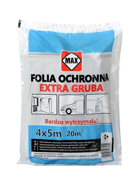 FOLIA MALARSKA 4X5m MAX EXTRA GRUBA/NIEBIESKA/
