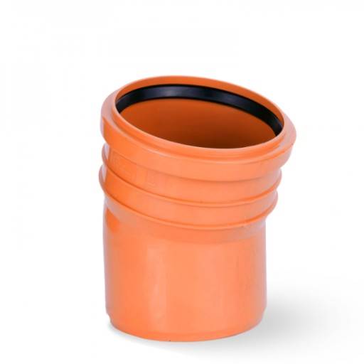 KOLANO kan. PVC DN 160-15 stop