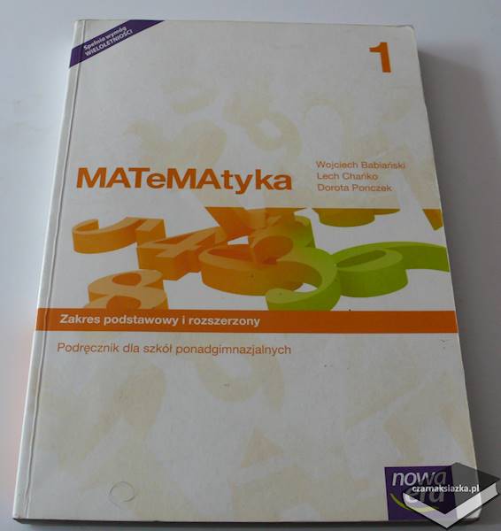 Matematyka 1 Podręcznik Dla Szkół Ponadgimnazjalnych Matematyka Czarna Ksiazka