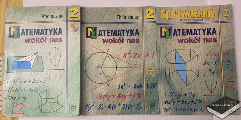 Sprawdziany, Podręcznik, Zbiór zadań dla gimnazjalistów 2. Matematyka wokół nas WSiP (zestaw)