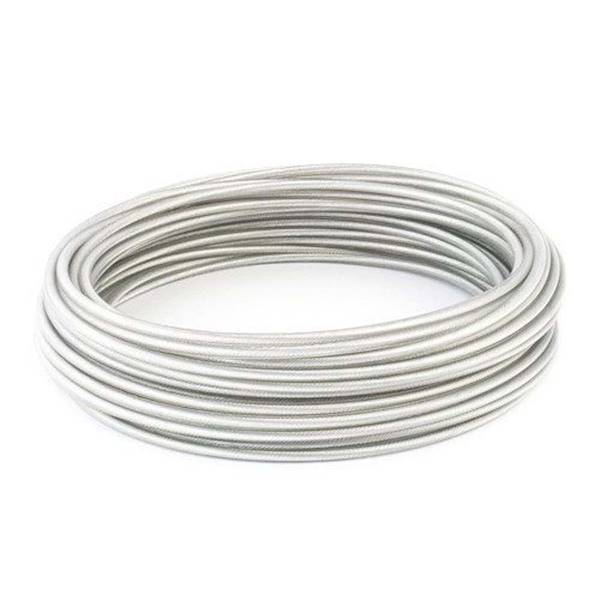 lina stalowa 4mm PCV (2,0/1x19) bezbarwna DIN 3055