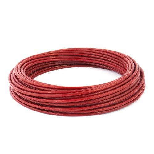 lina stalowa 3mm PCV (1,6/1x7)  czerwona