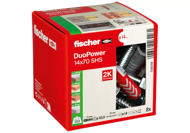 kołek z wkrętem 14x070 DUOPOWER 538259