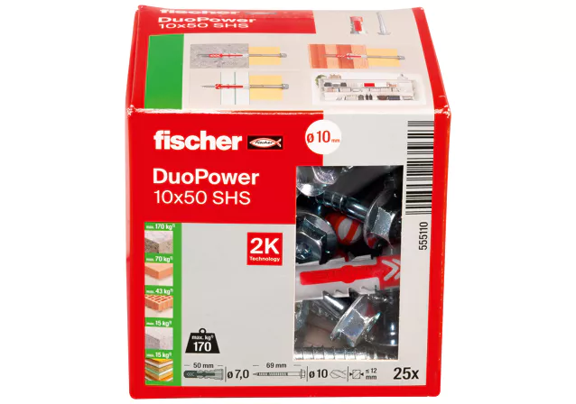 kołek z wkrętem 10x050 DUOPOWER 535461