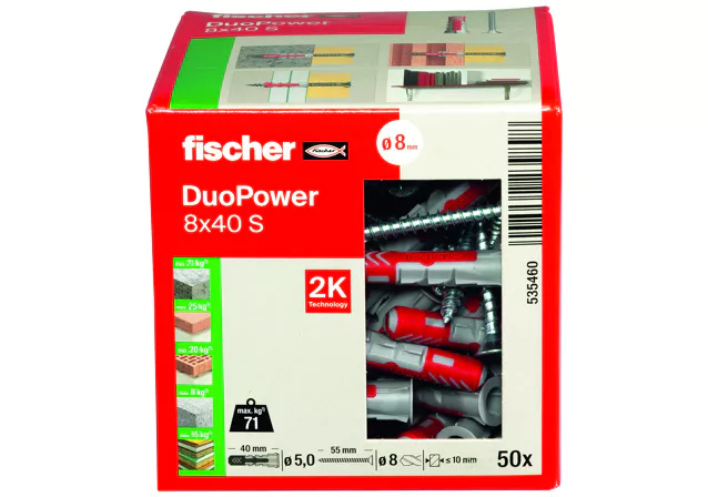 kołek z wkrętem 08x040 DUOPOWER 535460