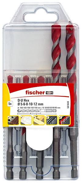 zestaw wierteł D-U HEX 5-12mm 5PCS