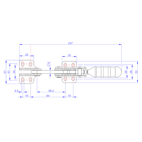 Zapięcia hakowe 400 kg - STAL CYNKOWANA