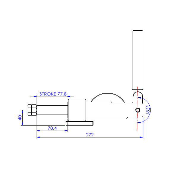 Dociskacz suwakowy 2273 kg