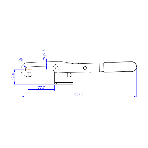 Zapięcia hakowe 450 kg - STAL CYNKOWANA