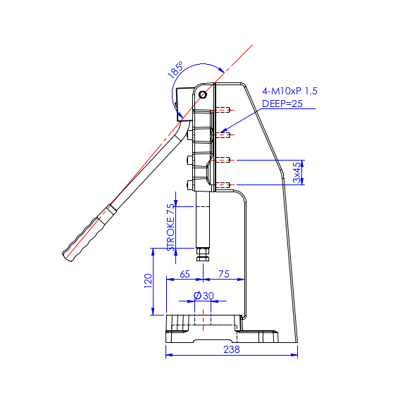 Prasa ręczna 2500 kg